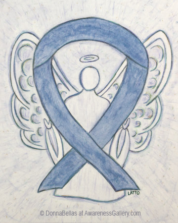 Gray Awareness Ribbon Angel